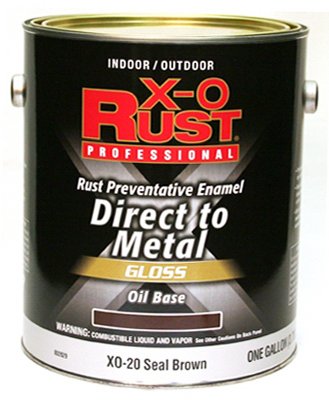 True Value XO20-GL 1-Gallon Brown Glossy Enamel Paint - High Gloss Finish for Interior/Exterior Wood, Metal & Furniture - DIY Home Improvement & Professional Projects