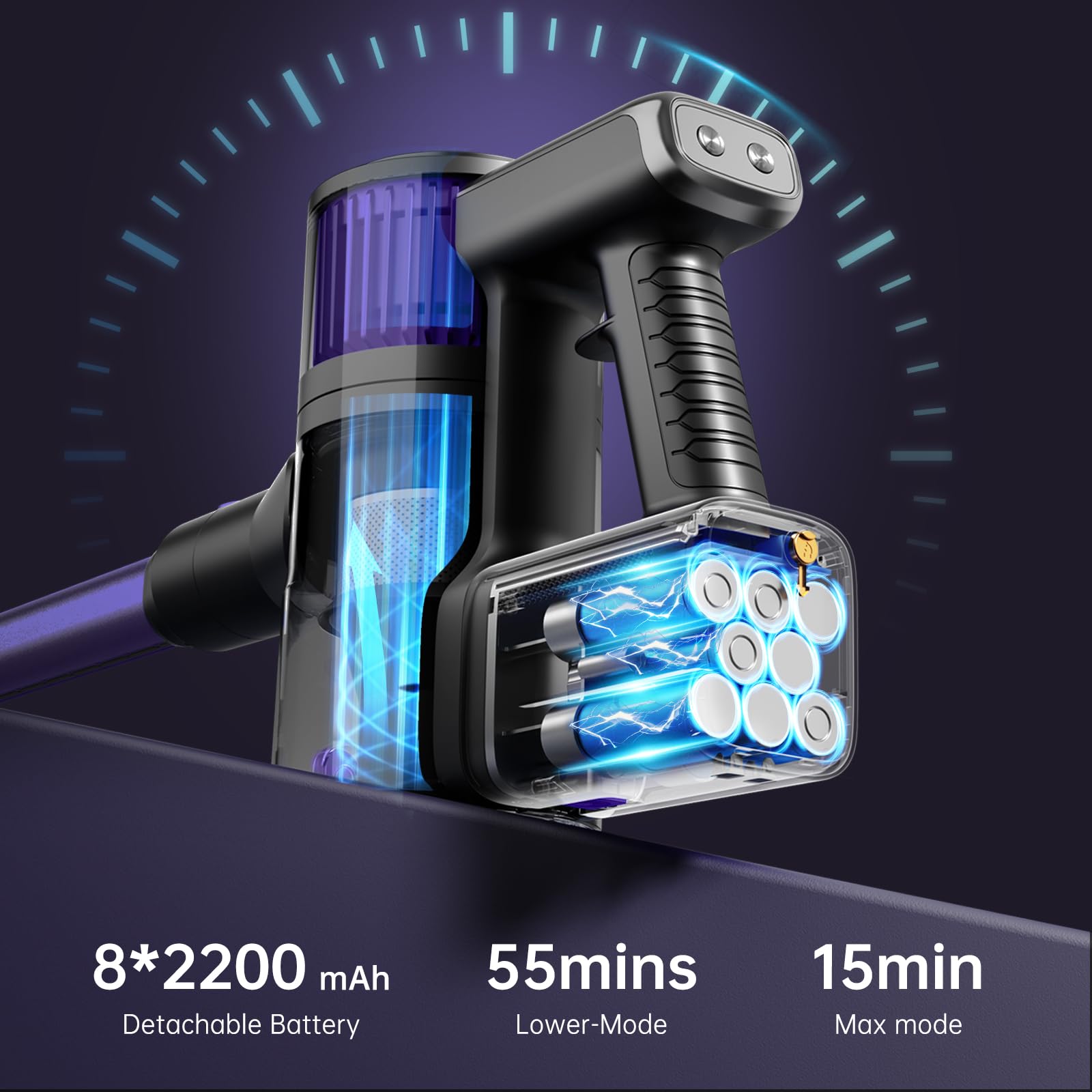 FABULETTA 38Kpa Cordless Vacuum Cleaner - 6-in-1 Lightweight for Pet Hair & Floors