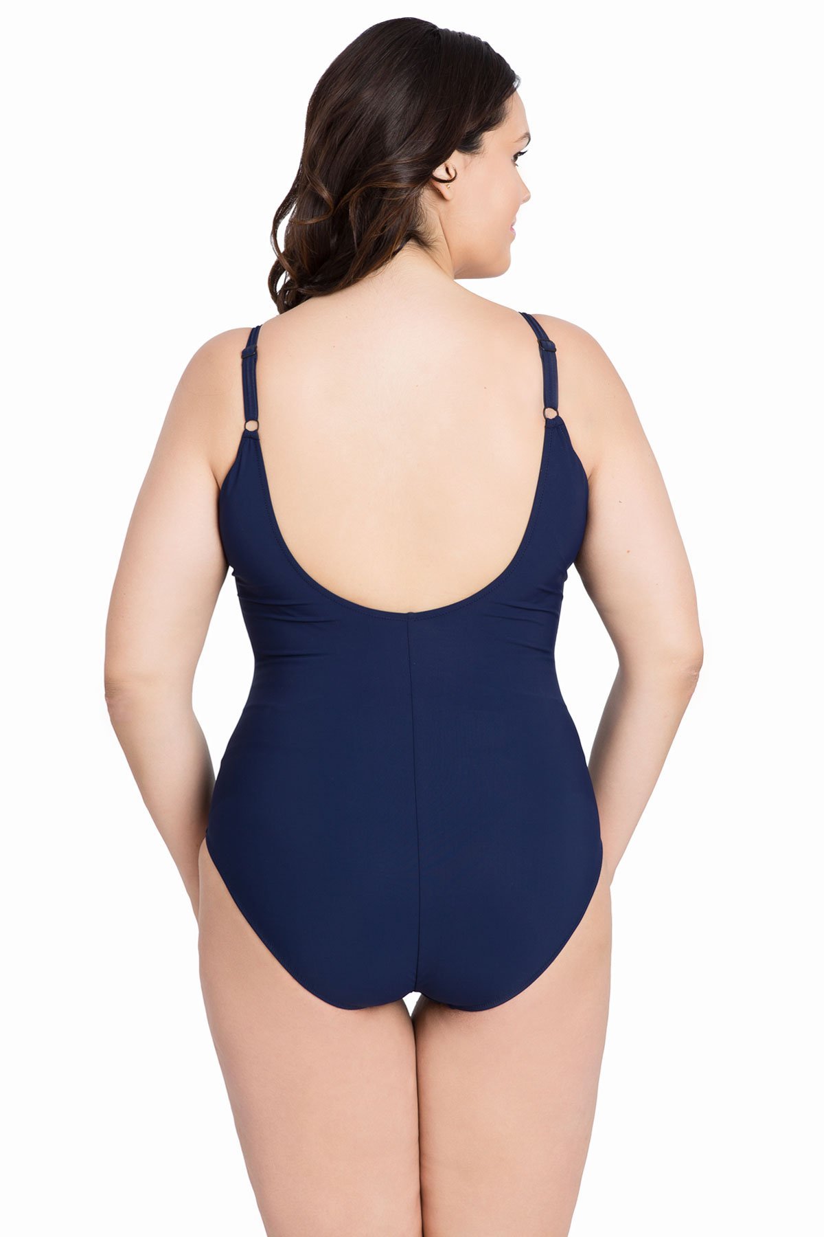 Gottex Women's Plus Size One Piece Tank Swimsuit - Multi Blue 24W | Comfortable Swimwear for Beach, Pool & Vacation | Plus Size Swimsuits for Women