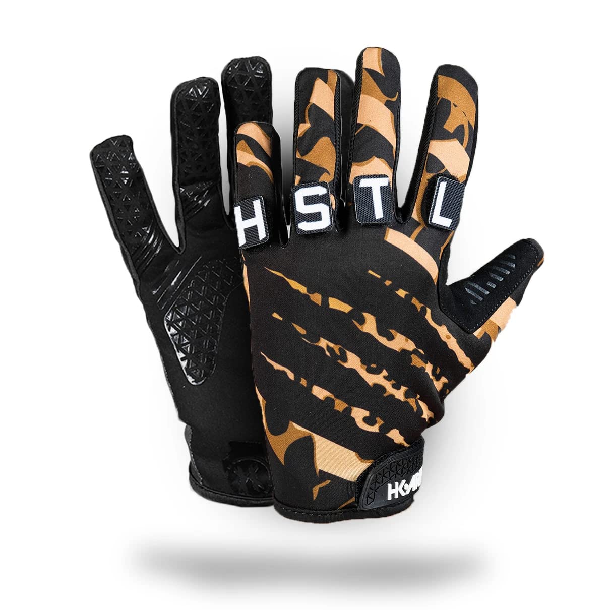 HK Army Freeline Knucklez Gloves - Leopard King Pattern Paintball & Airsoft Tactical Gloves for Outdoor Sports and Training