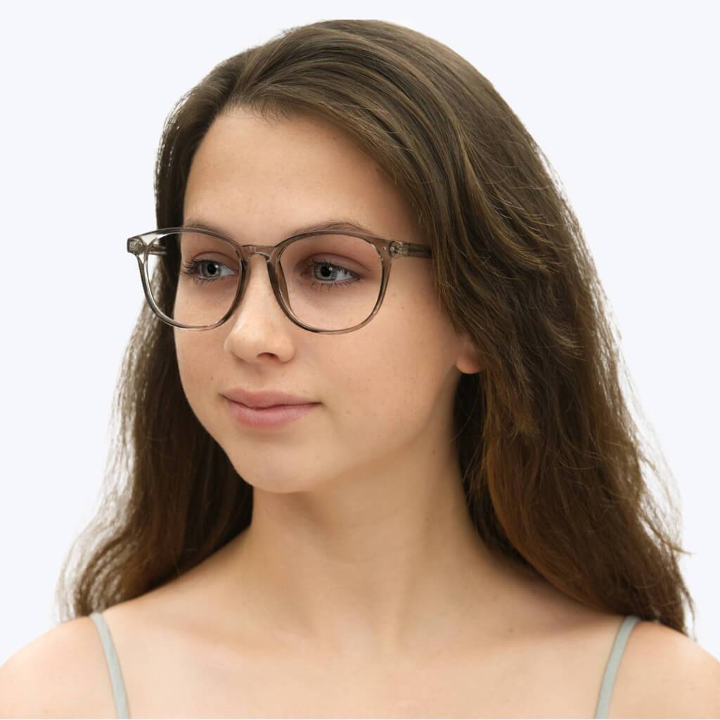 Blue Light Blocking Computer Glasses for Women & Men - ScreenTime Billie Anti Eyestrain Glasses in Pearl Grey with Prescription Lenses - Perfect for Office Work, Gaming & Digital Screen Use