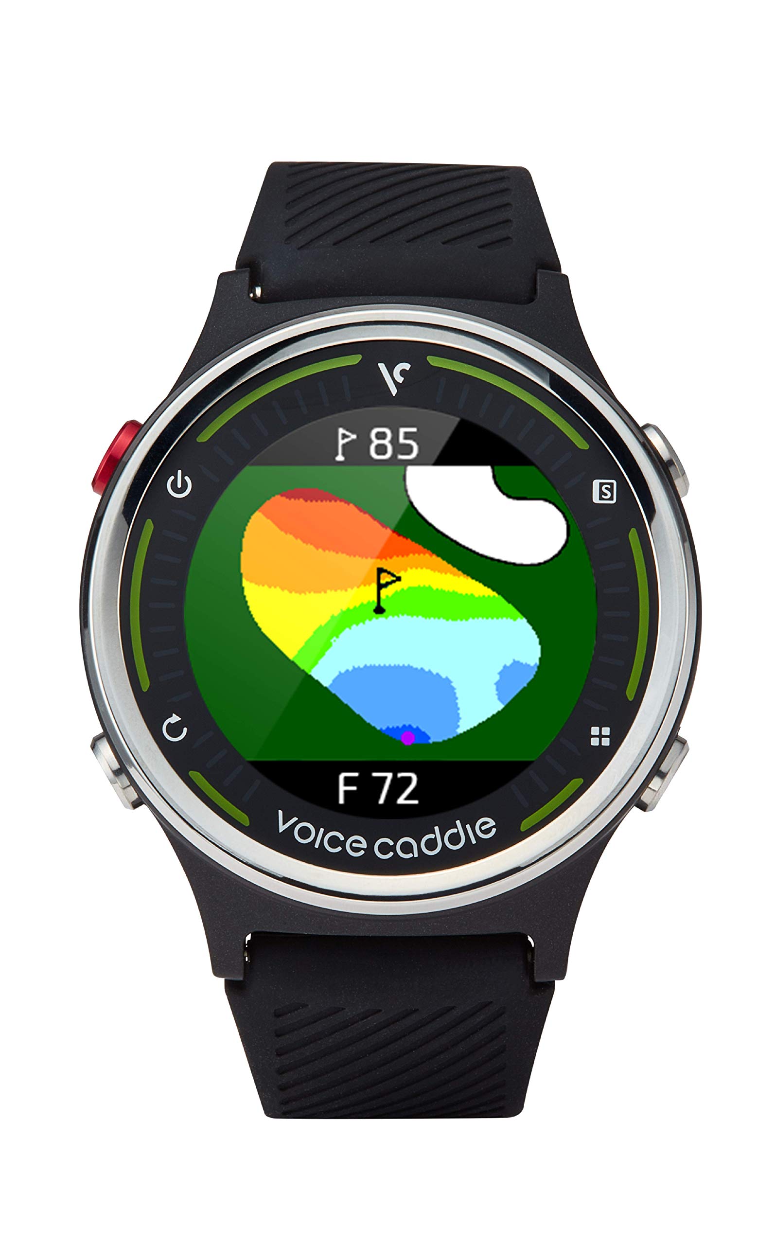 Voice Caddie G1 Golf GPS Watch with Green Undulation & Slope - Black | Accurate Distance Tracking | Perfect for Golfers & Course Management