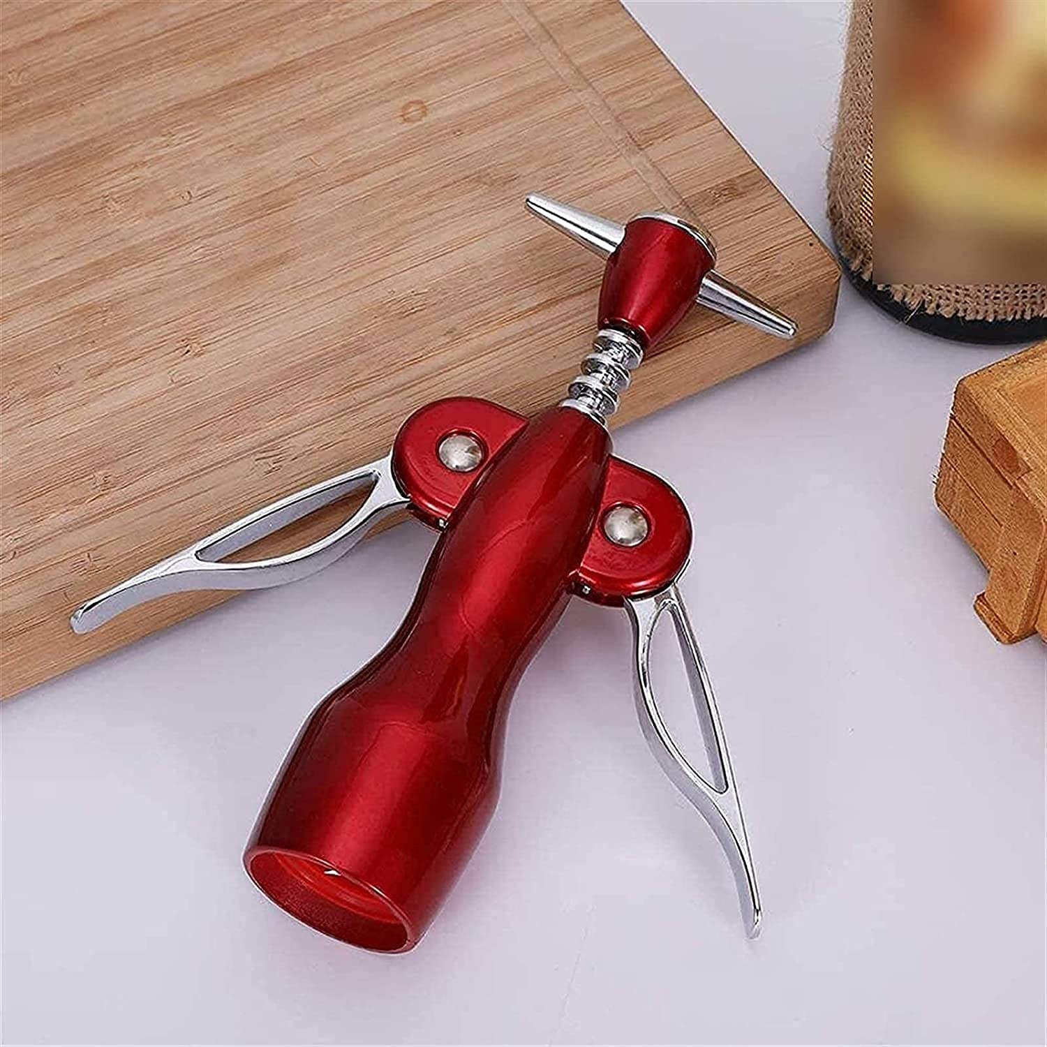 Premium Wine Stopper & Waiter's Corkscrew Set - All-in-One Bottle Opener for Wine, Beer & Kitchen Use - Durable Manual Corkscrew for Home Bars, Restaurants & Gifts
