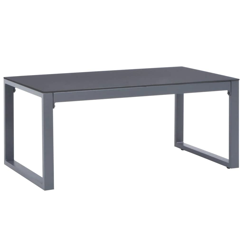 Modern Aluminum Coffee Table - VidaXL Accent Couch Center Table for Living Room, Office & Home Decor | Sturdy Side End Sofa Table with Tea Tray Design | Perfect for Entertaining Guests, Reading Nooks & Small Space Furniture Arrangements