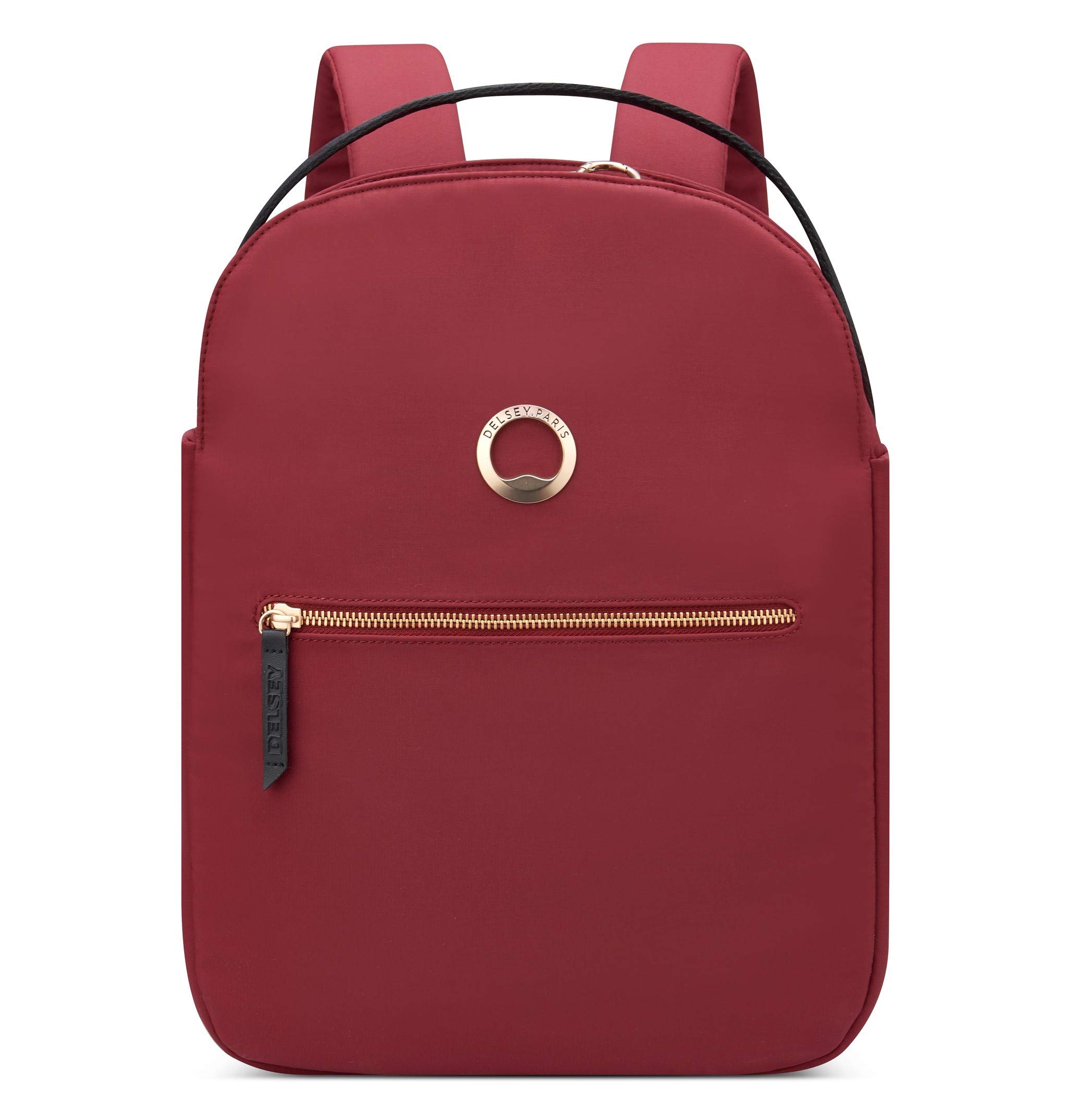 Delsey Paris Securstyle 14 Inch Laptop Backpack with Padded Sleeve - Water-Resistant Business Travel & College Backpack for Men & Women (Brown) - Perfect for Commuting, Work & School