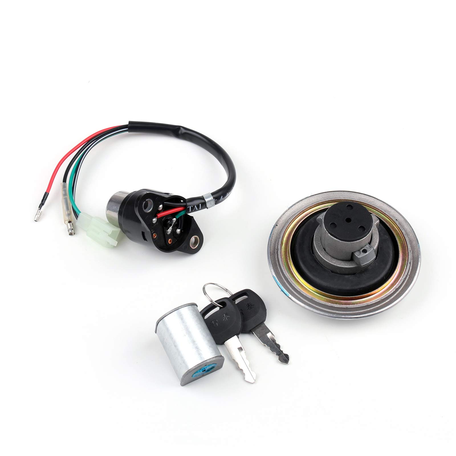 Areyourshop Motorcycle Ignition Switch with Key & Fuel Gas Cap Key Set - Compatible with Honda CM125 1987-1999 | Durable Replacement Part for Smooth Engine Start & Secure Fuel Access