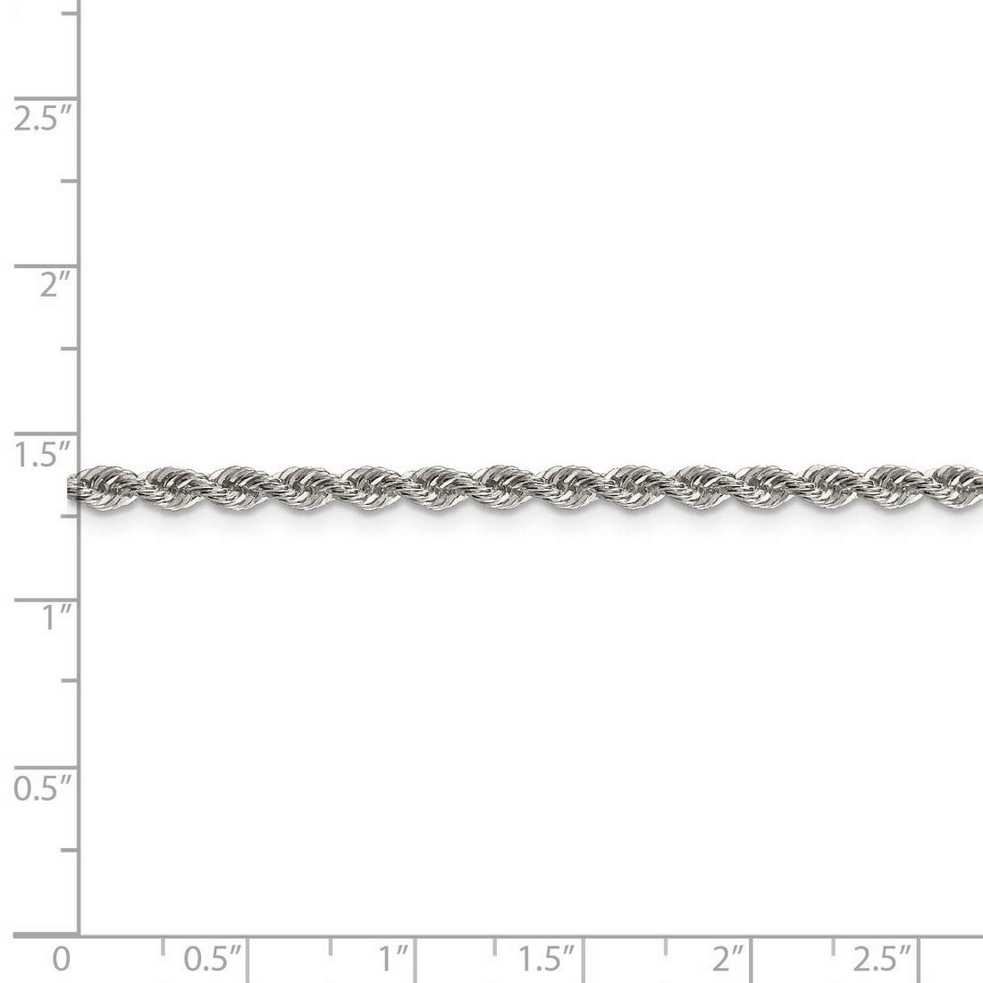 Sterling Silver Solid Heavy Rope Chain Necklace, Bracelet or Anklet - Durable Jewelry for Men & Women - Perfect for Everyday Wear, Gifts & Special Occasions