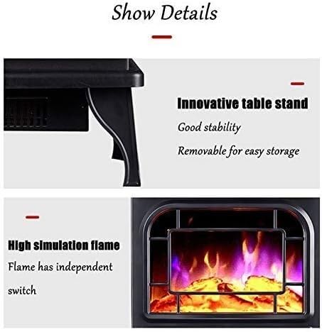 1800W Electric Stove Heater with Realistic Flame Effect - Freestanding Portable Fireplace for Home & Office - Modern Electric Fireplace with Log Burning Simulation for Winter Warmth & Cozy Ambiance