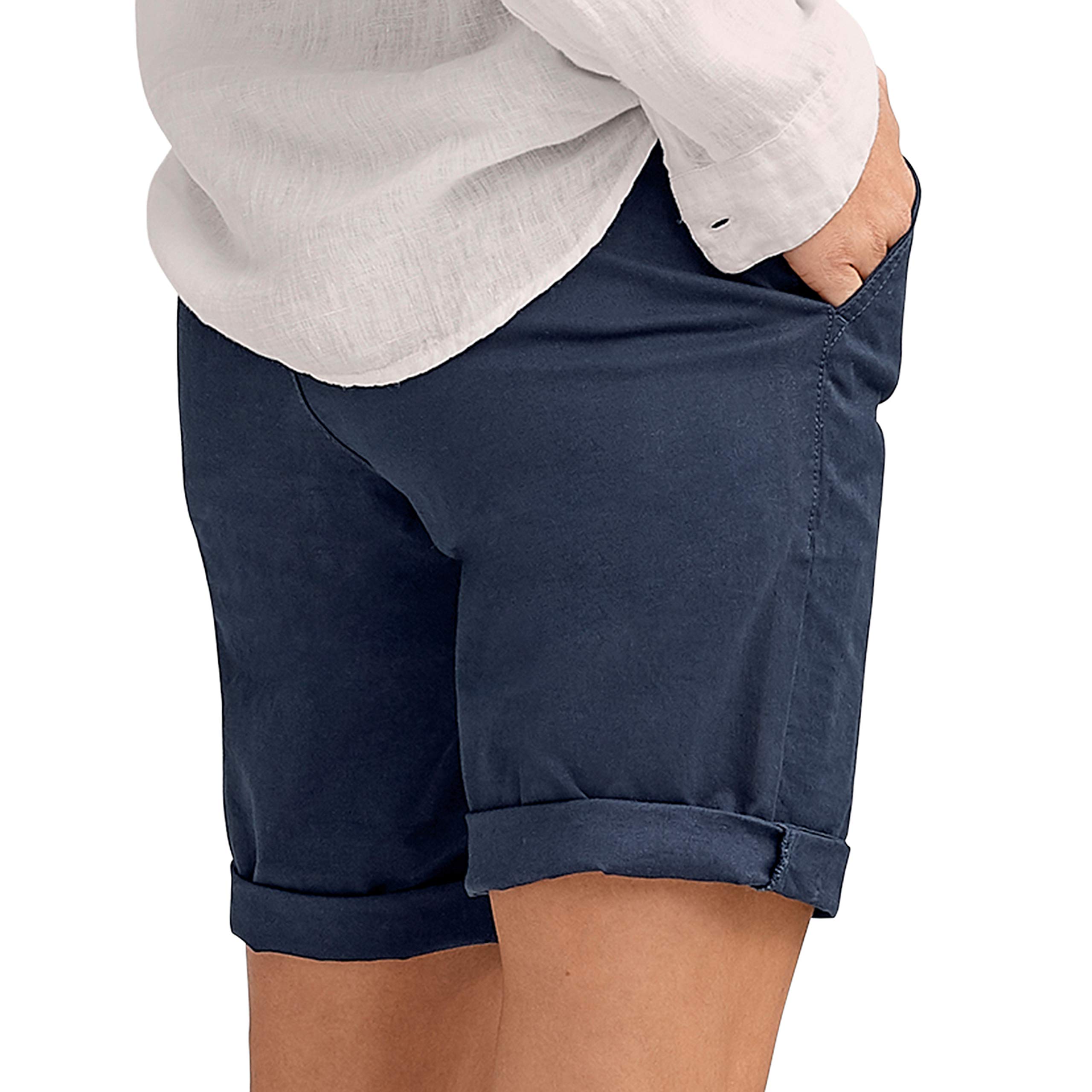 Ellos Women's Plus Size Bermuda Shorts - Stretchy Comfort Fit Casual Summer Shorts for Women | Perfect for Beach, Vacation & Everyday Wear