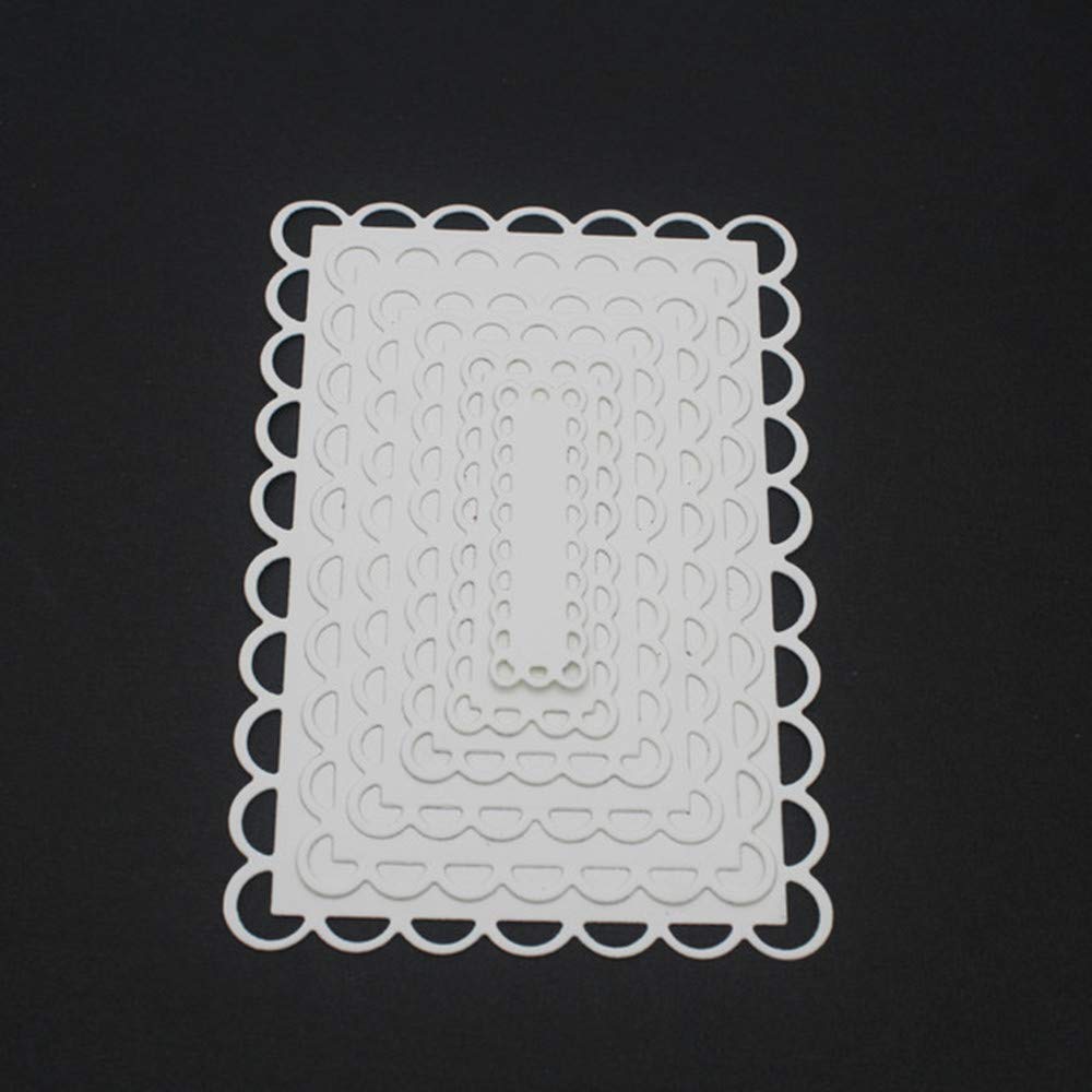 ZECNG Carbon Steel Geometric Shape Cutting Dies - Heart, Round, Rectangle Die Cuts for Card Making, Scrapbooking, Paper Crafting | DIY Craft Tools for Embossing, Photo Album Decor, Gift Wrapping | Perfect for Handmade Greeting Cards, Wedding Invitations, and Home Decor Projects