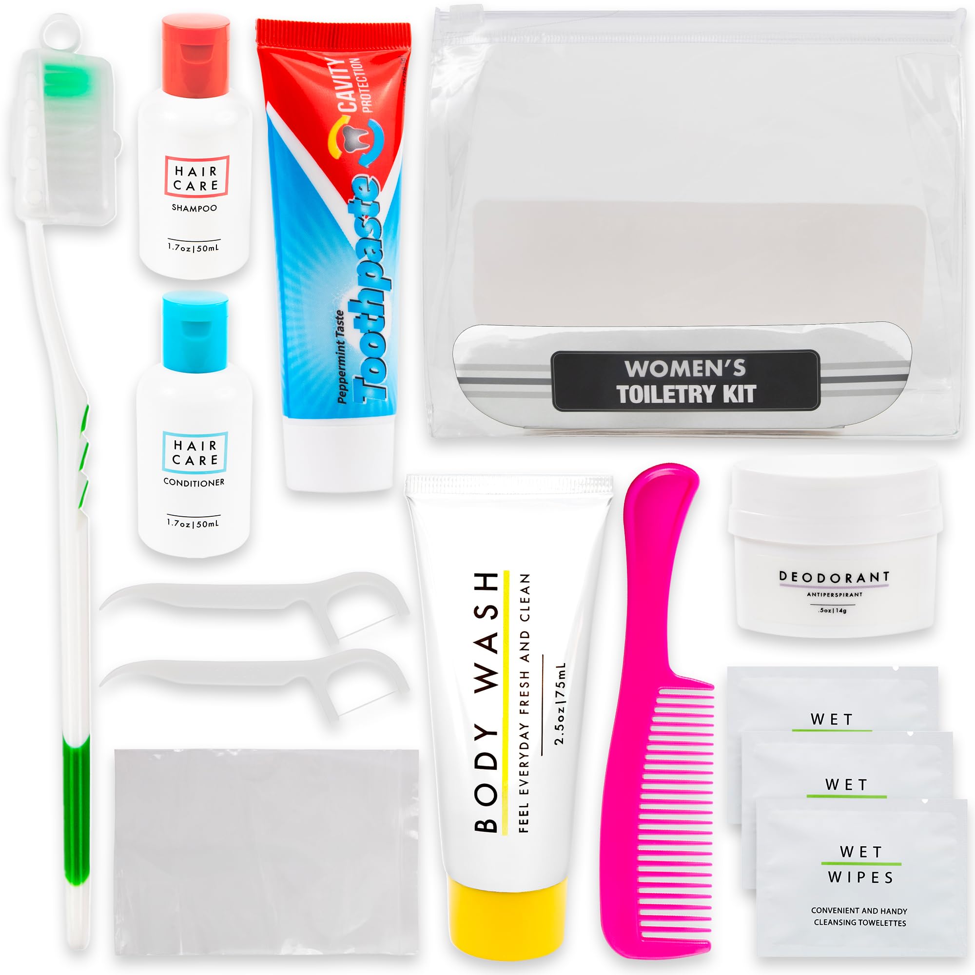 **25-Piece Homeless Care Kits - Bulk Hygiene Travel Supplies for Women | Summer Toiletries & Charity Donation Essentials | Perfect for Shelters, Outreach Programs & Travel**