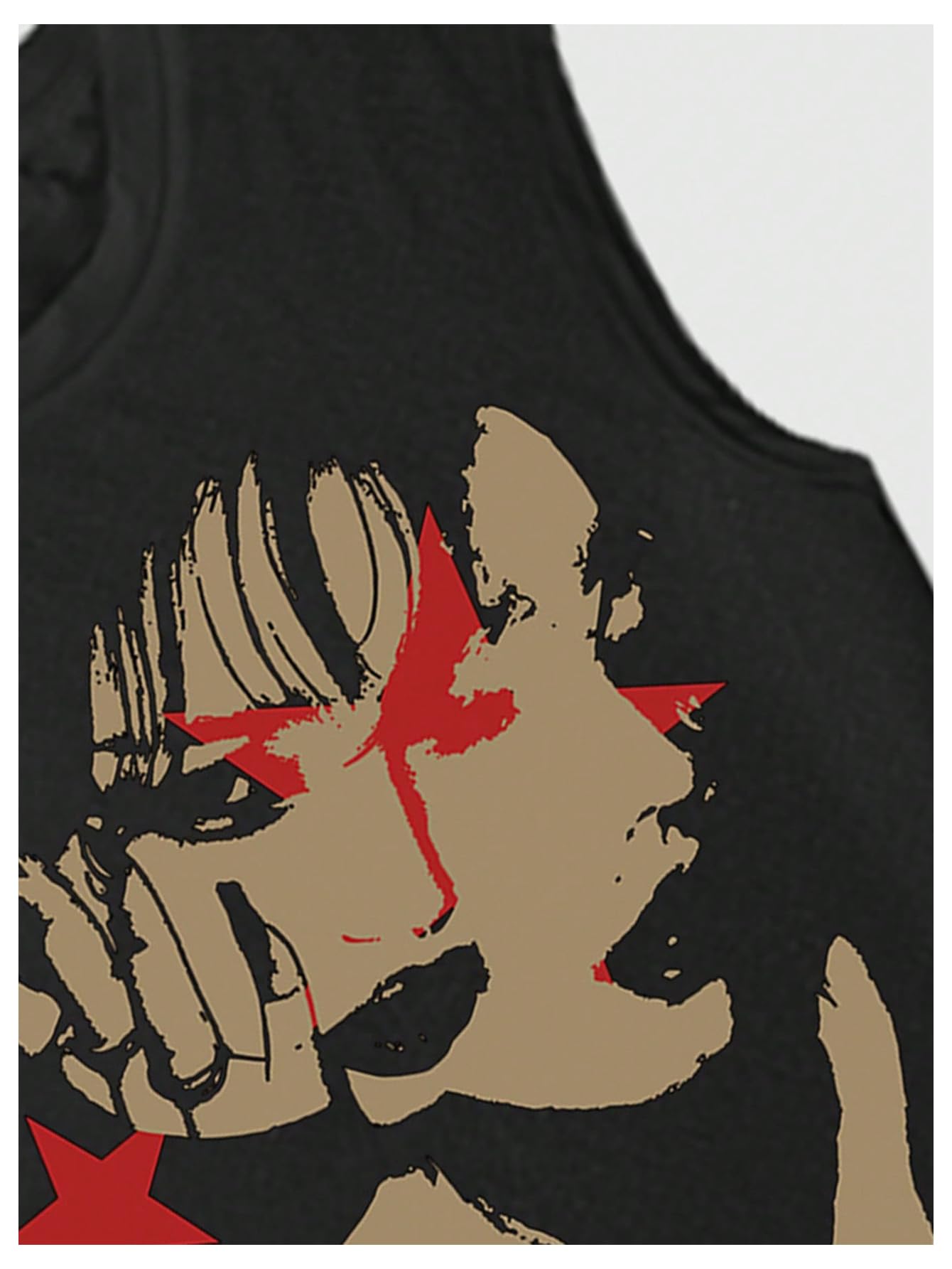 Verdusa Men's Graphic Crew Neck Tank Tops - Punk Letter Print Sleeveless Summer Shirts for Casual Wear, Gym & Street Fashion
