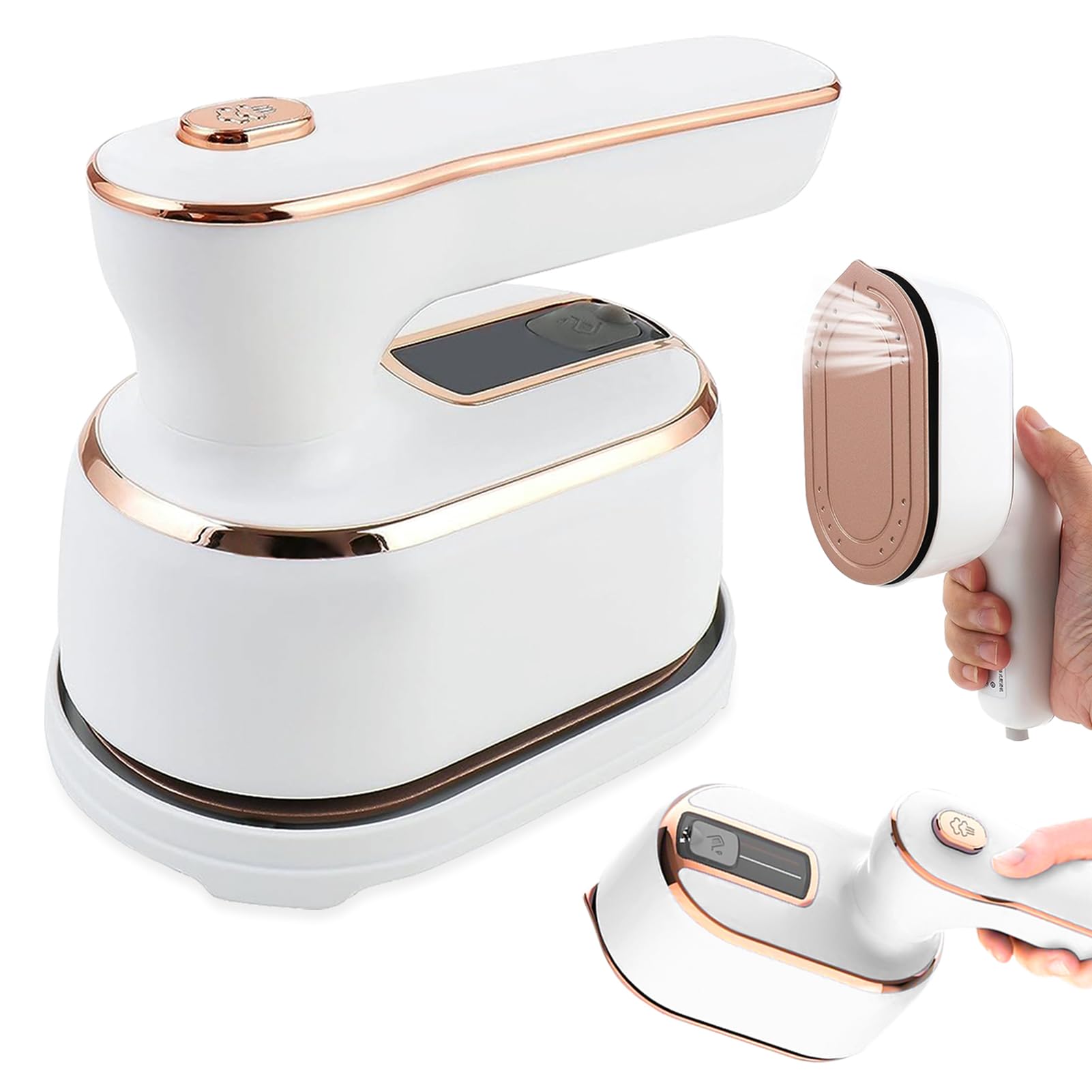 Portable Mini Steamer Iron for Clothes - 2-in-1 Travel Garment Steamer with Foldable Handle | Perfect for Wrinkle Removal at Home, Office & Travel