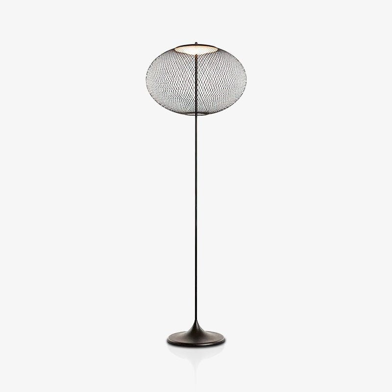 Modern Metallic Meshwork Floor Lamp - Adjustable Height, Sleek Design for Living Room, Bedroom, or Office Lighting - Perfect for Reading, Relaxing, and Ambient Decor