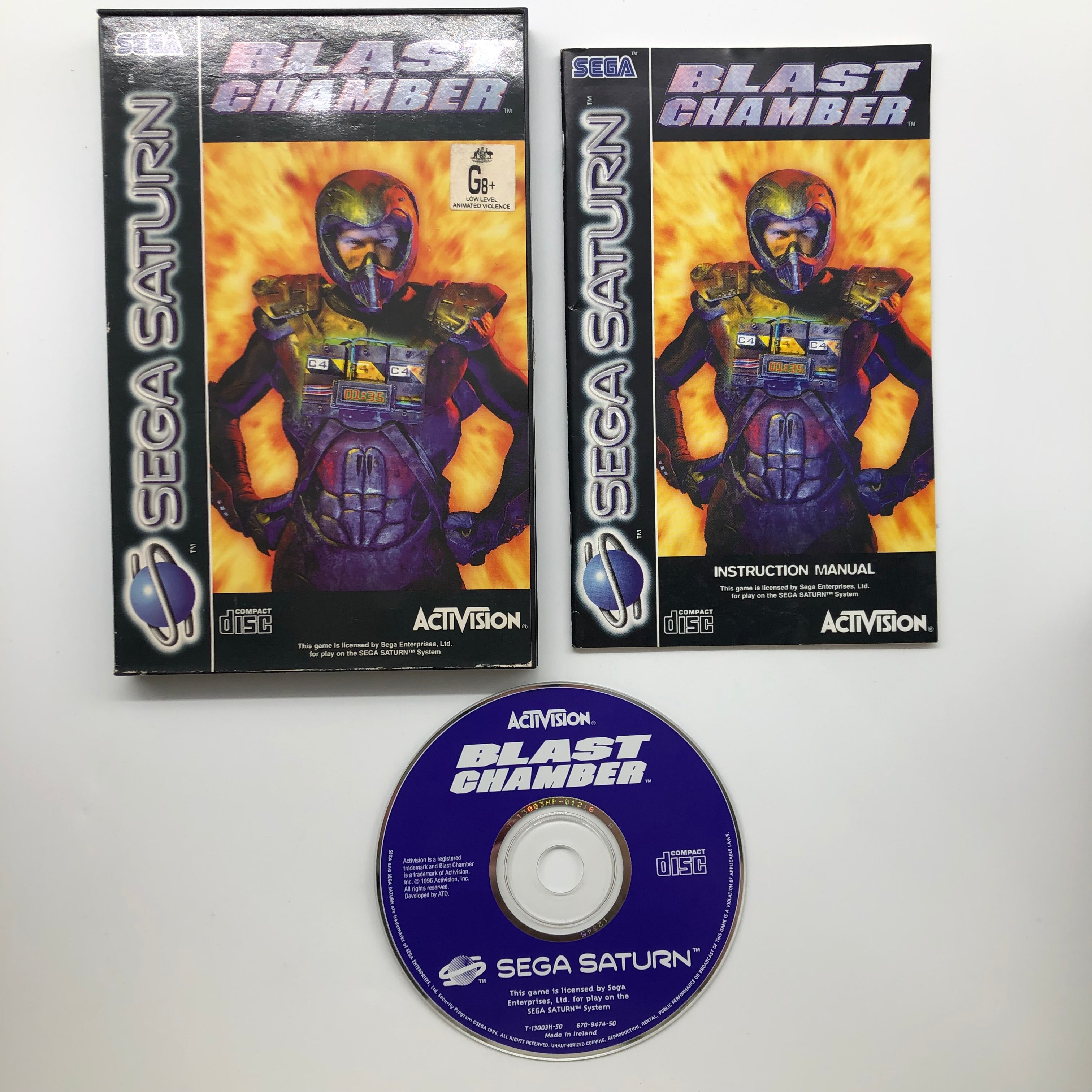 Blast Chamber Sega Saturn Video Game - Complete with Original Manual (PAL Version) - Classic Retro Gaming for Collectors & Enthusiasts