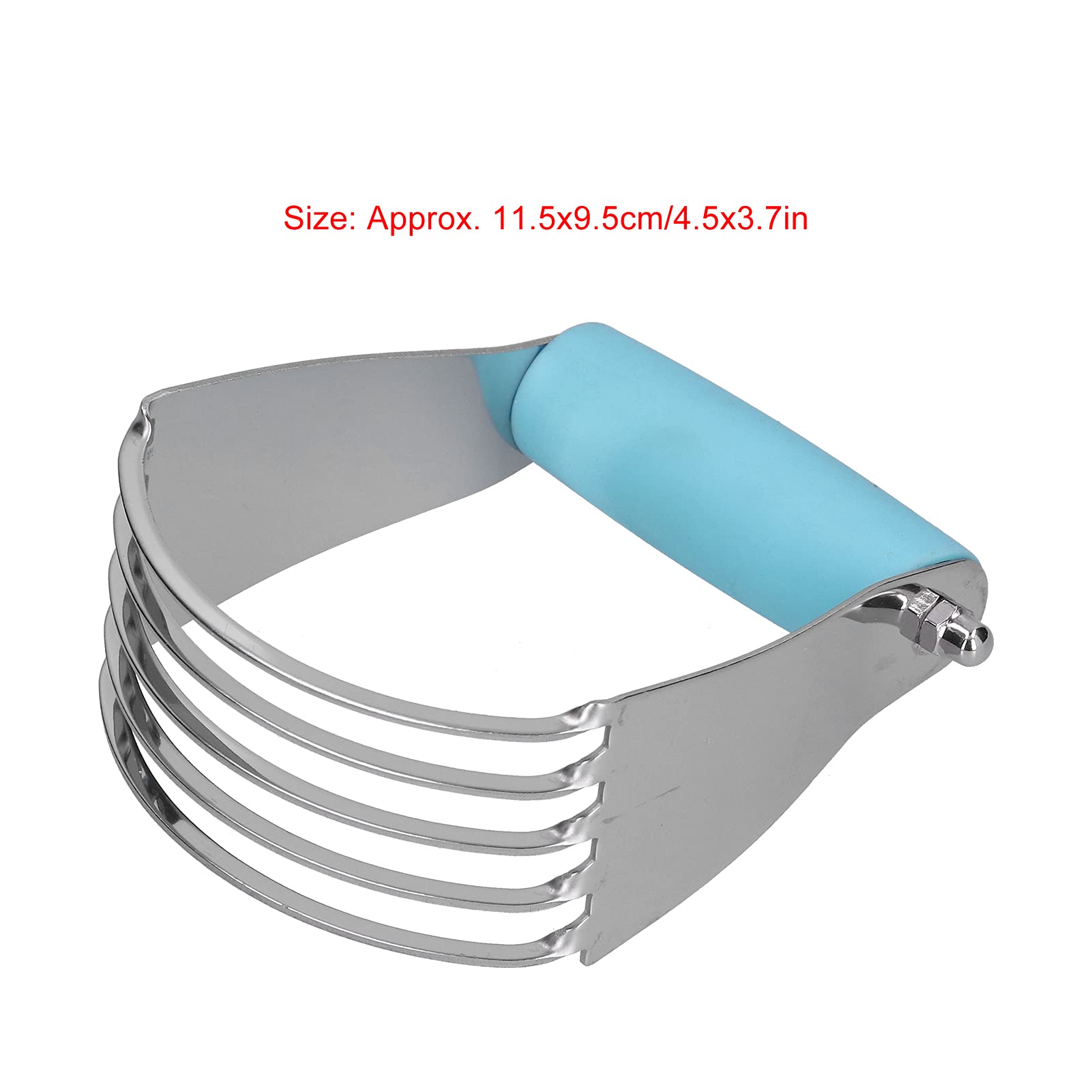 Premium Stainless Steel Pastry Blender & Dough Cutter - Heavy Duty Butter Mixer for Baking, Pie Crusts, Cookies & Pastry Dough (Blue) - Perfect for Home Bakers & Professional Kitchens