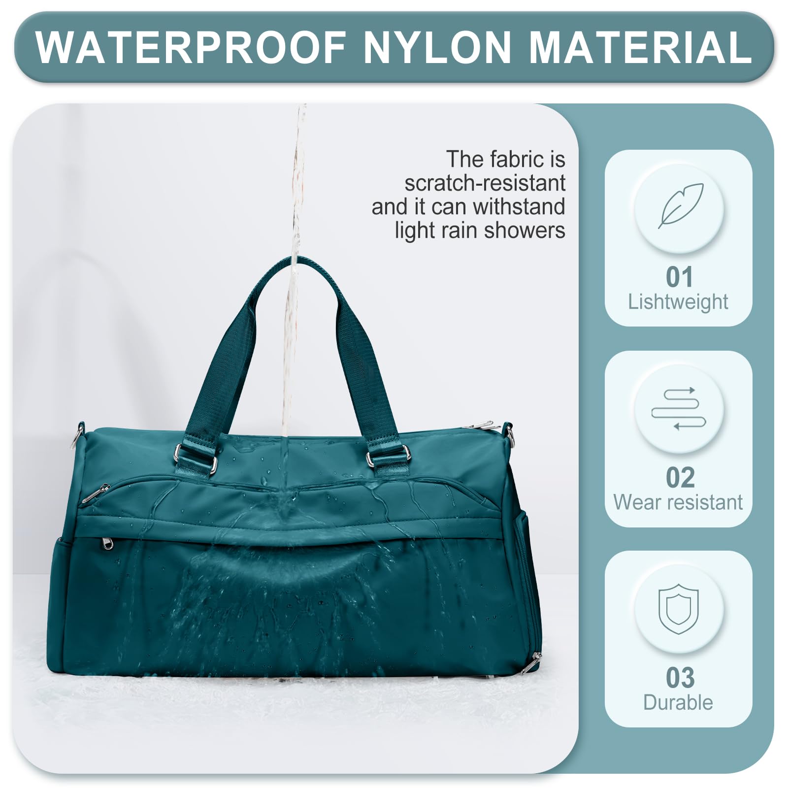 Best Gym Bag for Women & Men - Large Sport Duffle Bag with Ventilated Shoe Compartment, Water-Resistant Travel Shoulder Bag - Perfect for Workout, Travel & Carry-On Luggage