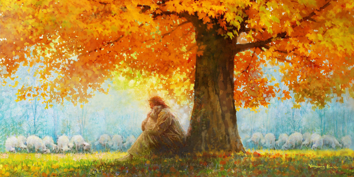 In His Arms by Yongsung Kim - Romantic Wall Art, Canvas Painting for Home Decor, Perfect for Bedroom, Living Room & Office