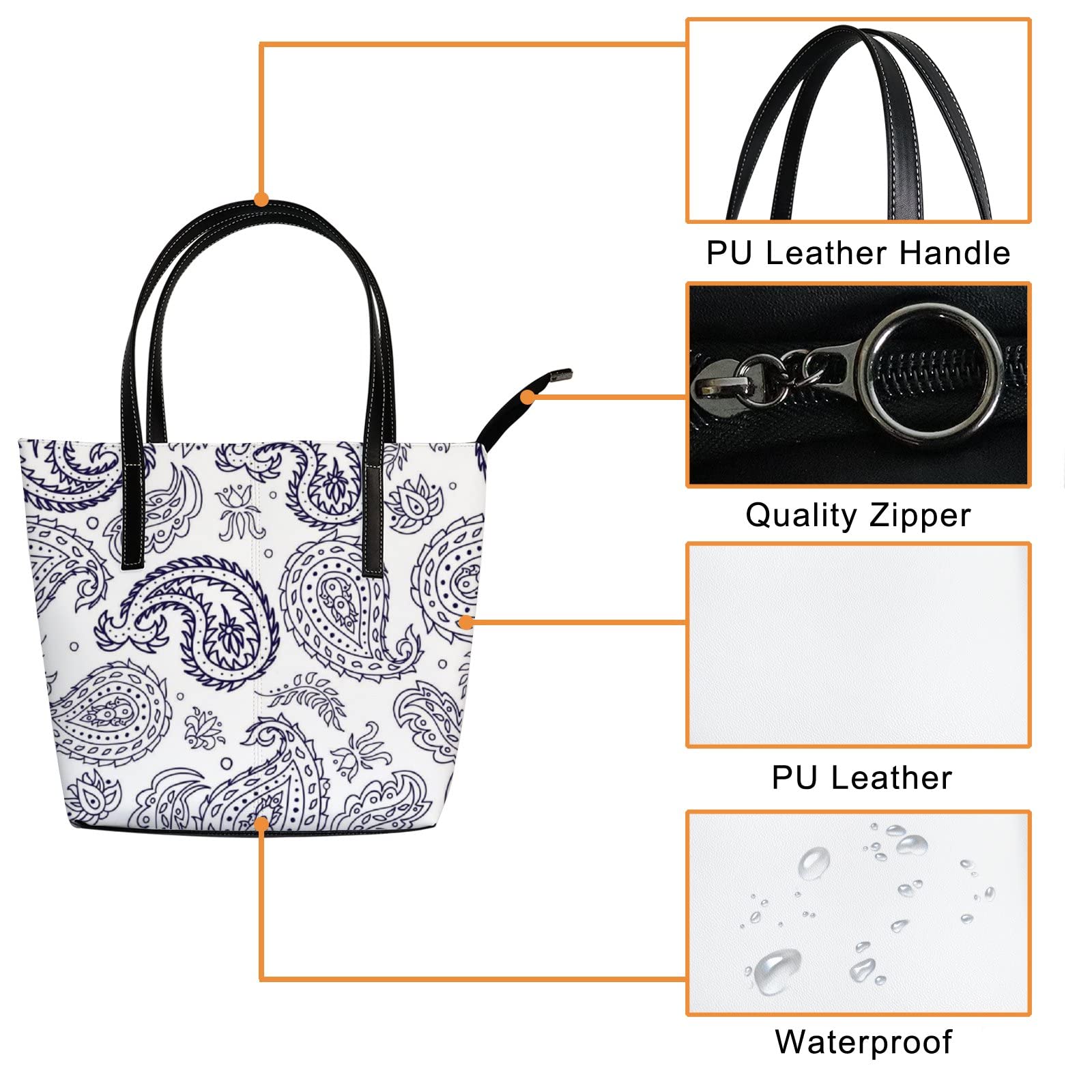 Premium Leather Tote Bag for Women - Stylish Crossbody Handbag with Adjustable Strap - Perfect for Work, Travel & Everyday Use