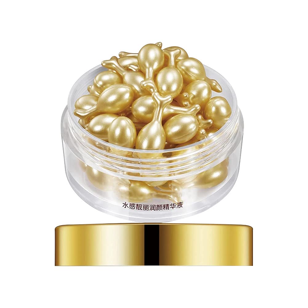 Best Anti-Aging Facial Oil with Hyaluronic Acid & Vitamin E - Whitening Serum Essence Capsules for Acne Spot Removal & Wrinkle Reduction - Perfect for Night Skincare Routine & Daily Moisturizing