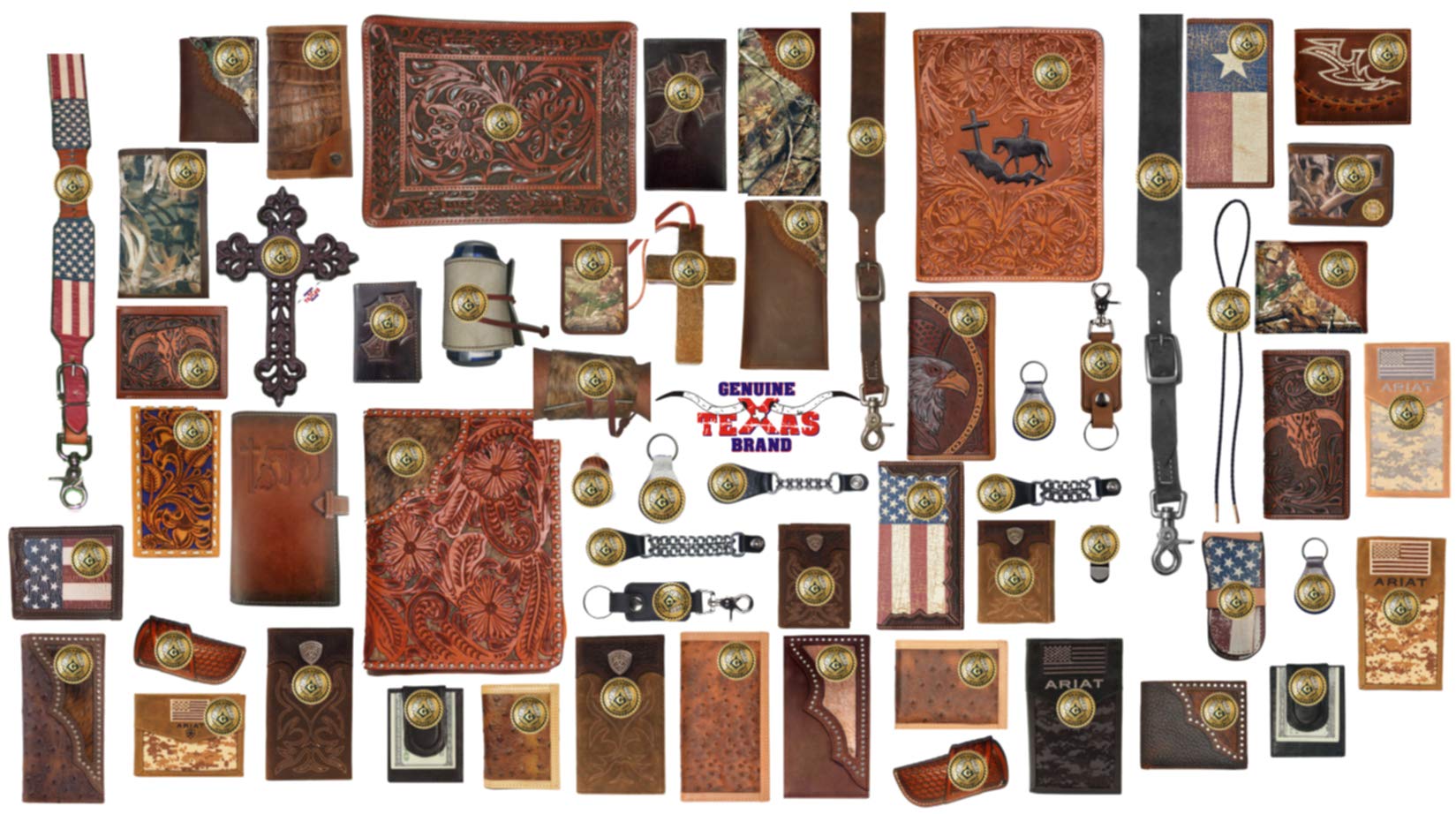 Custom Proud Mason Alligator Print Leather Wallet for Men - Stylish Bifold RFID Blocking Wallet for Everyday Use & Travel