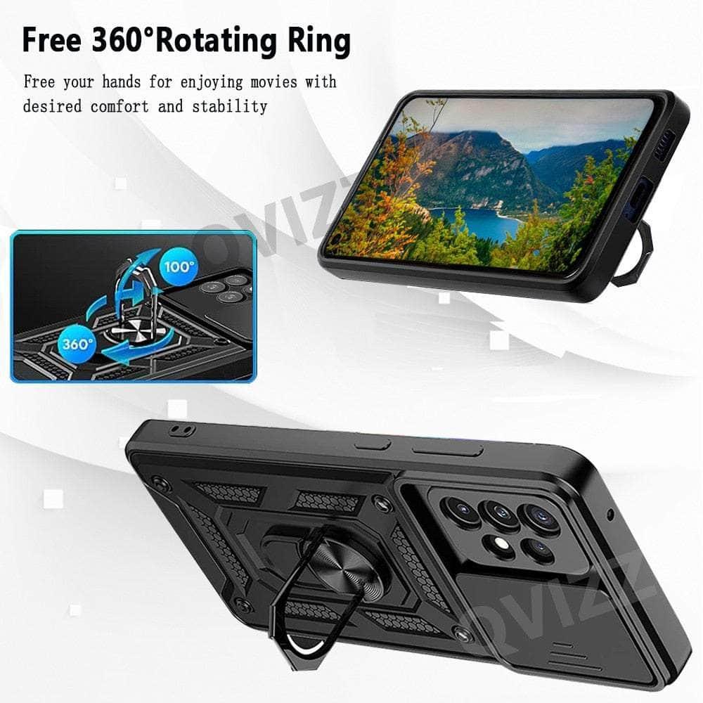 Samsung Galaxy S22 Plus Full Cover Slide Camera Armor Bumper Case - Shockproof Protection for Everyday Use & Outdoor Activities