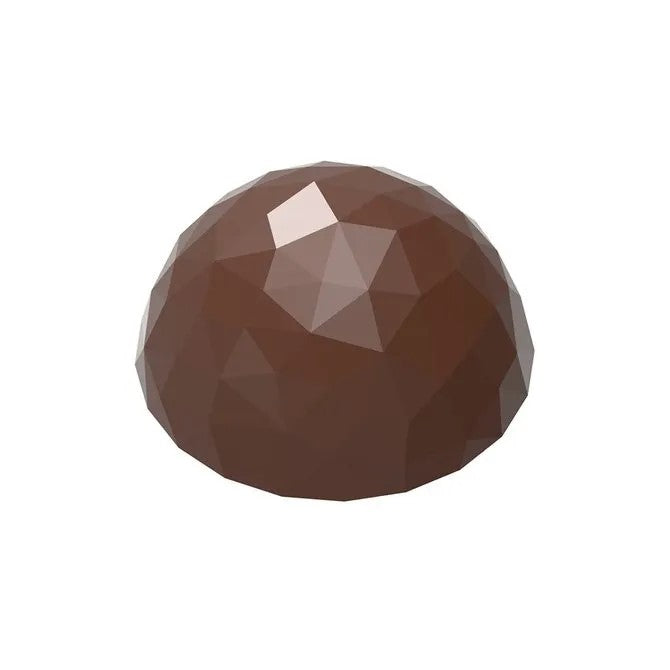 Premium Polycarbonate Chocolate Mold - 24 Faceted Half Sphere Cavities for DIY Candy, Baking & Dessert Decorations - Perfect for Parties, Weddings & Holiday Treats