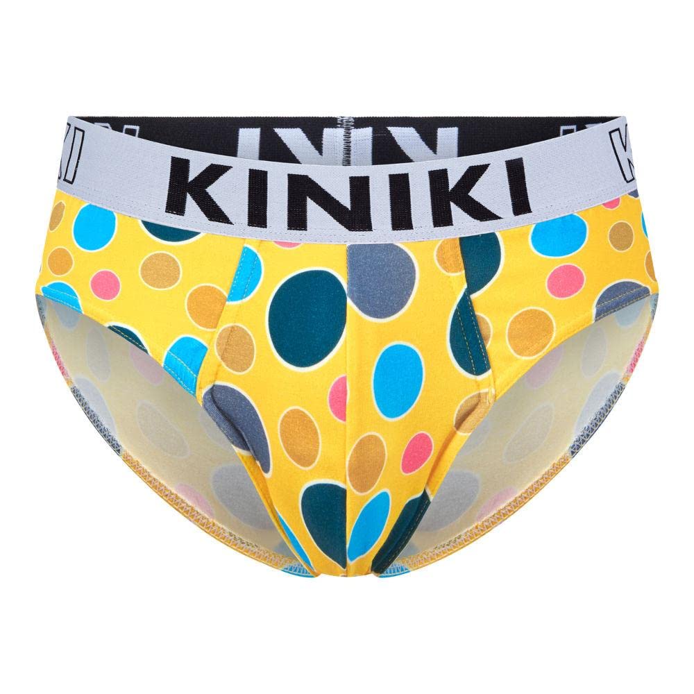 Kiniki Men's Cotton Printed Brief Underwear - Soft & Breathable for Daily Wear, Gym & Travel