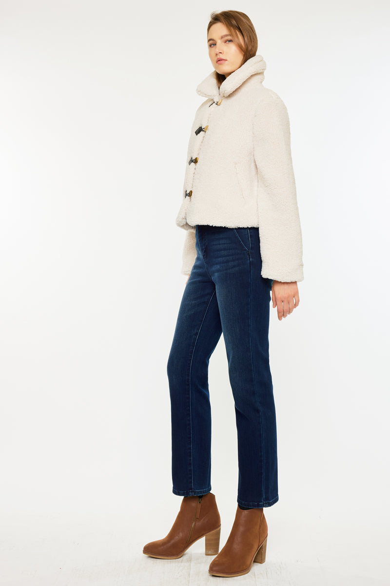 Felicity High Rise Slim Straight Leg Jeans for Women - Stretchy Comfort Fit Denim Pants for Casual Wear & Everyday Outfits