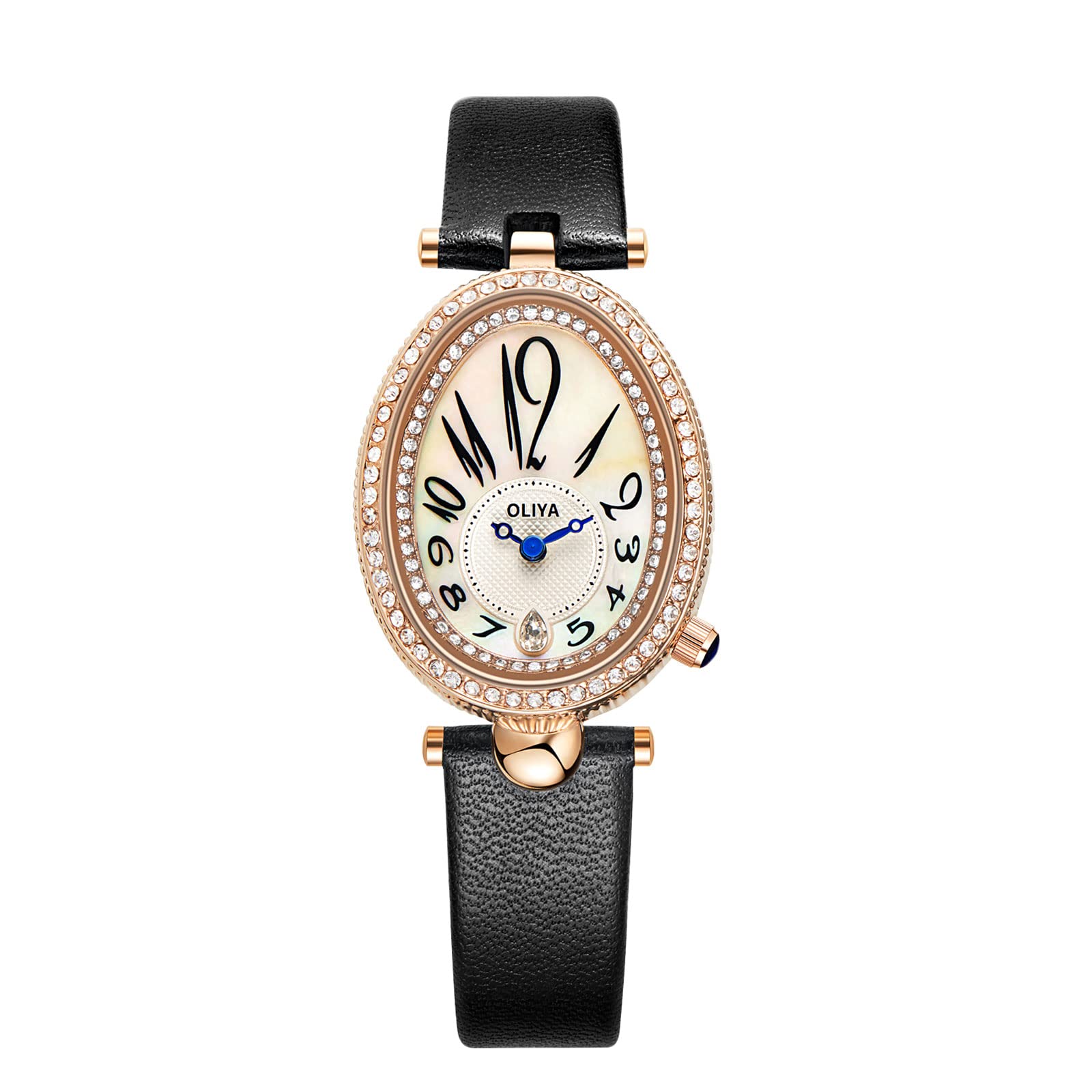 Elegant Women's Watches - Ladies Quartz Diamond Wristwatch with Leather Strap, Easy to Read - Perfect for Office, Party & Everyday Wear