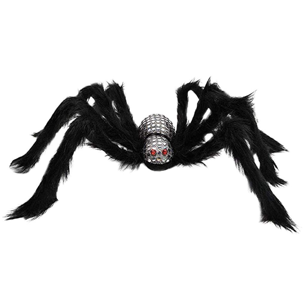 Scary Halloween Decorations - Realistic Plush Spider Prop for Spooky Party, Haunted House & Outdoor Decor - Perfect for Halloween Party, Home & Yard Decoration
