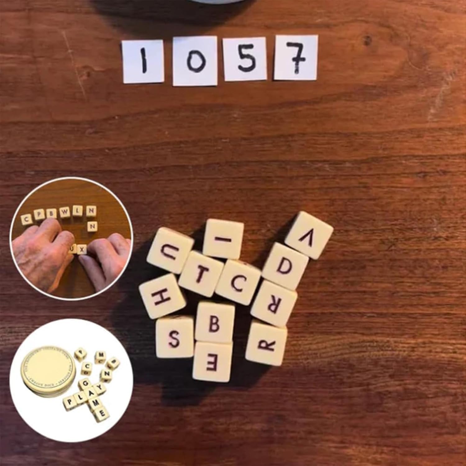 Crossword Solitaire Game Set - 6 Sided Letter Dice for Word Puzzles, 12 English Alphabet Dice with Storage Case - Perfect for Camping, Travel, and Family Game Nights