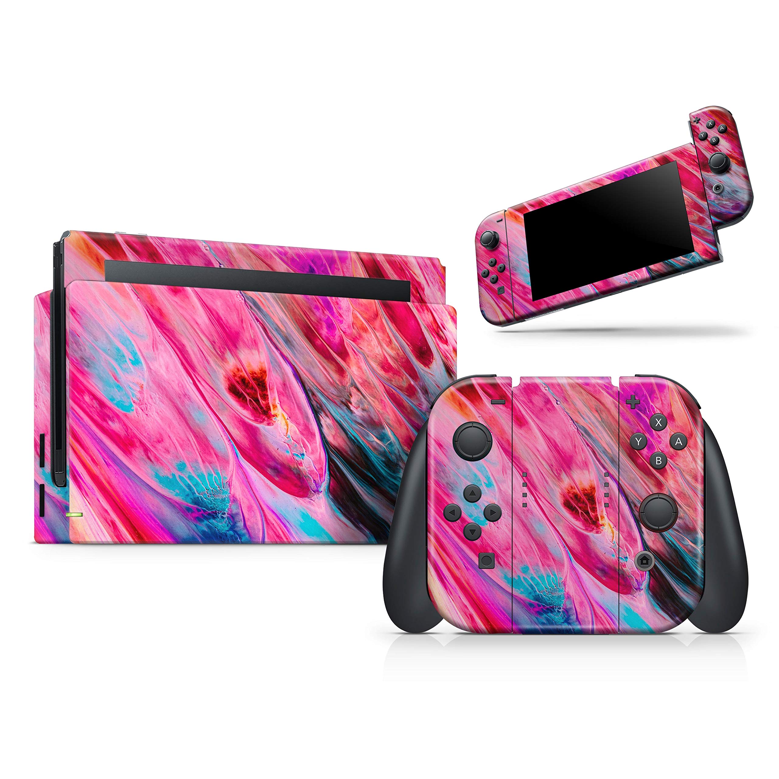 Design Skinz Liquid Abstract Paint V67 - Scratch-Resistant Removable Vinyl Wrap Kit for Nintendo Switch Lite | Protective Decal for Gaming Console | Perfect for Travel, Gaming Sessions & Personalization