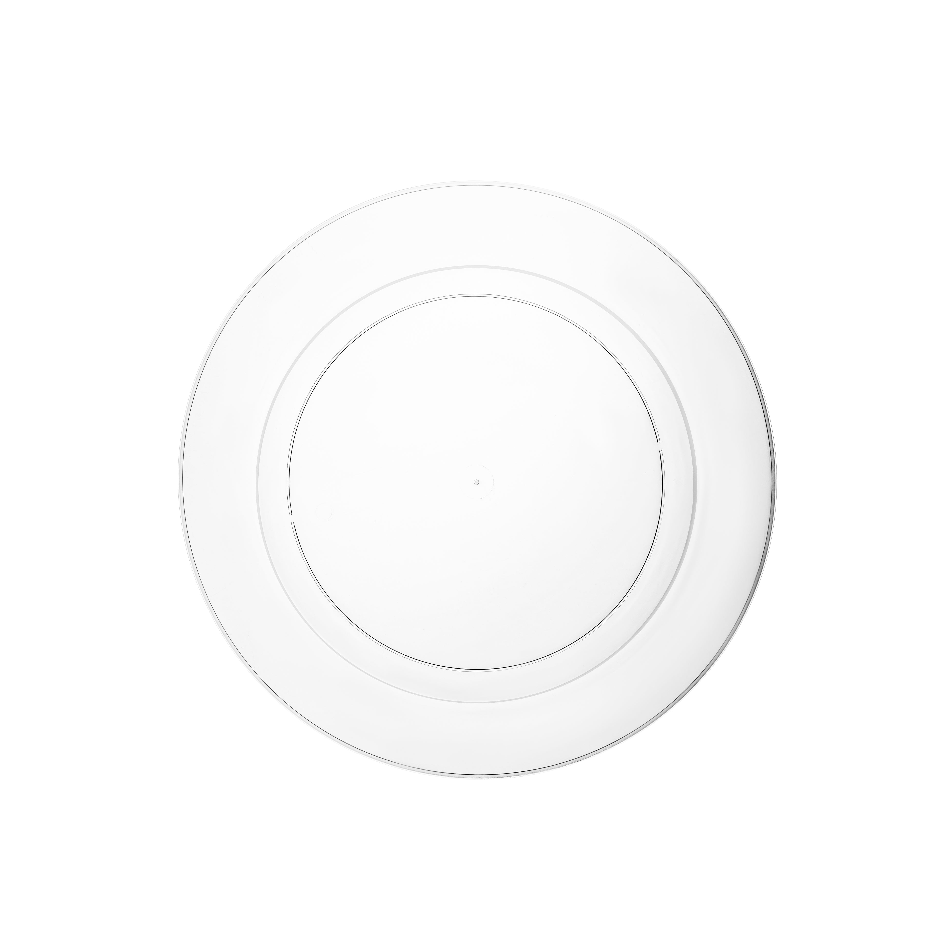 30 Pack Clear Round Plastic Plates - Durable Disposable Dinner Plates for Parties, Picnics & Events - BPA-Free Shatterproof Dishware