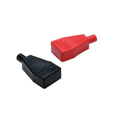 2 Pack Red & Black Battery Terminal Covers - 2 to 2/0 AWG Clamp-On Boots (50-13641) - Heavy Duty Protection for Car, Truck, Marine & RV Batteries - Prevent Corrosion & Short Circuits