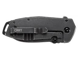 CRKT 2493 Squid Folding Knife - Black Stonewash Blade & Stainless Steel Handle - EDC Pocket Knife for Camping, Hiking, and Everyday Carry