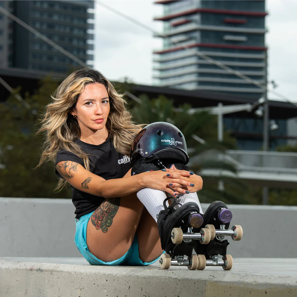 Triple 8 Deep Cover Helmet for Skateboarding, Roller Skating & Scooters - Pink Barbie Style Protective Gear for Kids & Adults - Perfect for Outdoor Sports & Casual Riding