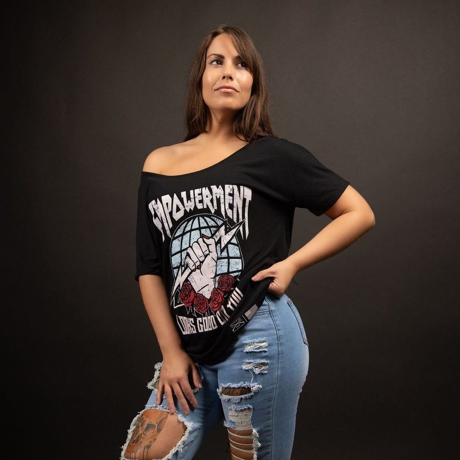 Empowerment Slouchy T-Shirt for Women - Black | Comfortable & Stylish Casual Wear for Everyday Outfits & Social Events