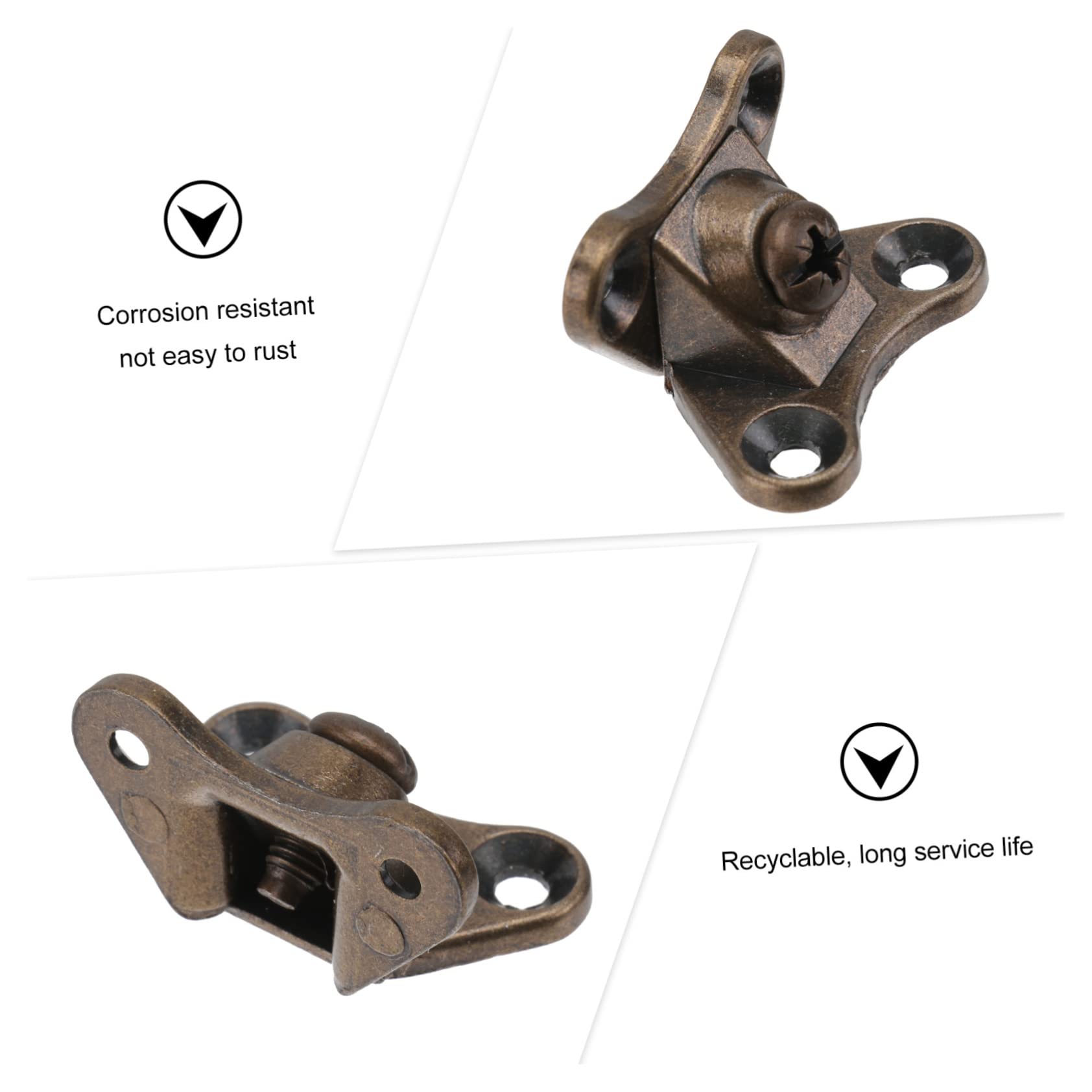 DOITOOL 10-Piece Heavy Duty Zinc Alloy & Bronze Corner Brackets for Furniture - Reinforced Shelf, Table, and Bed Supports - Perfect for Home, Office, and DIY Furniture Projects