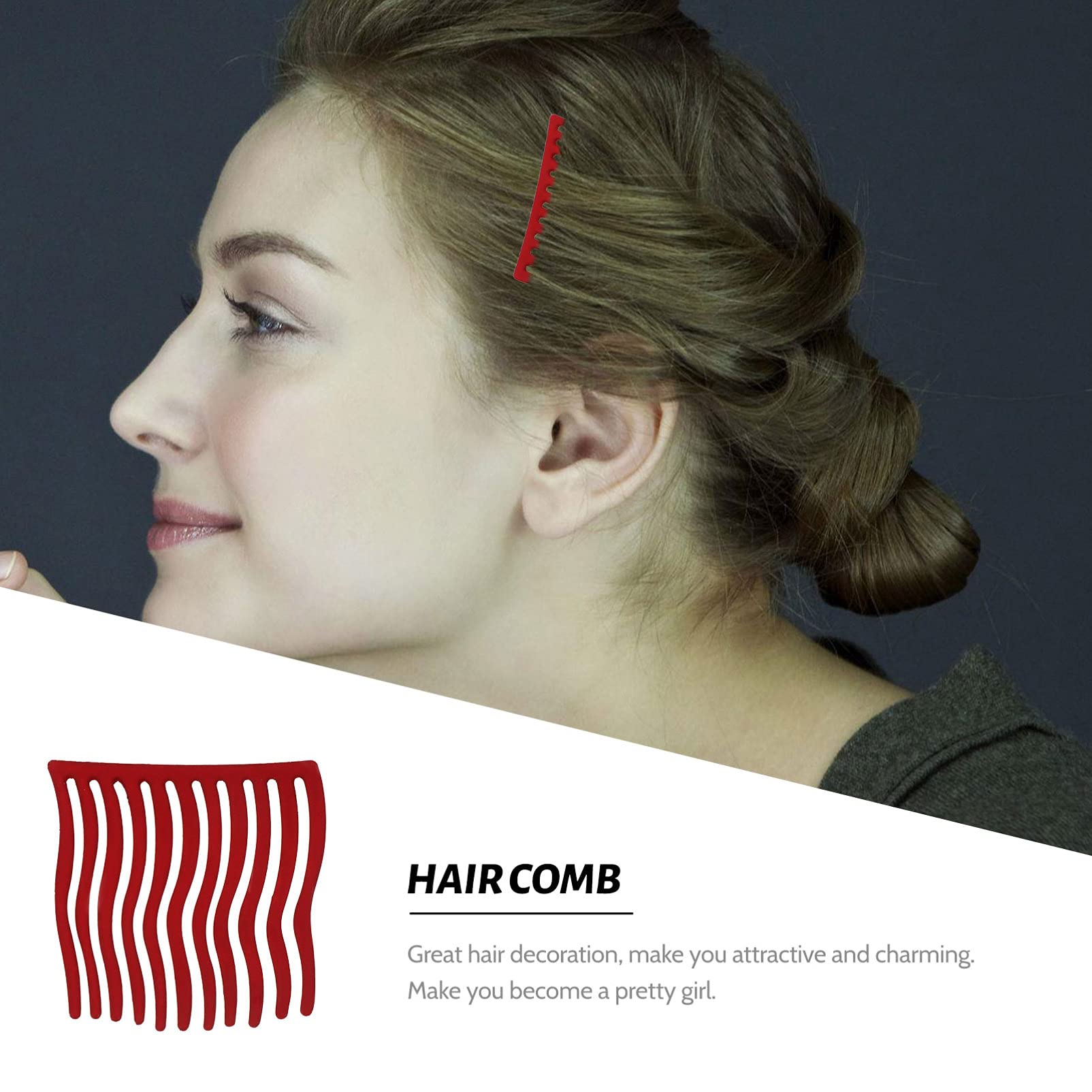 LALAFINA Elegant Alloy Hair Side Combs for Women - Decorative Hair Slides & Insert Combs for Weddings, Parties & Everyday Styling