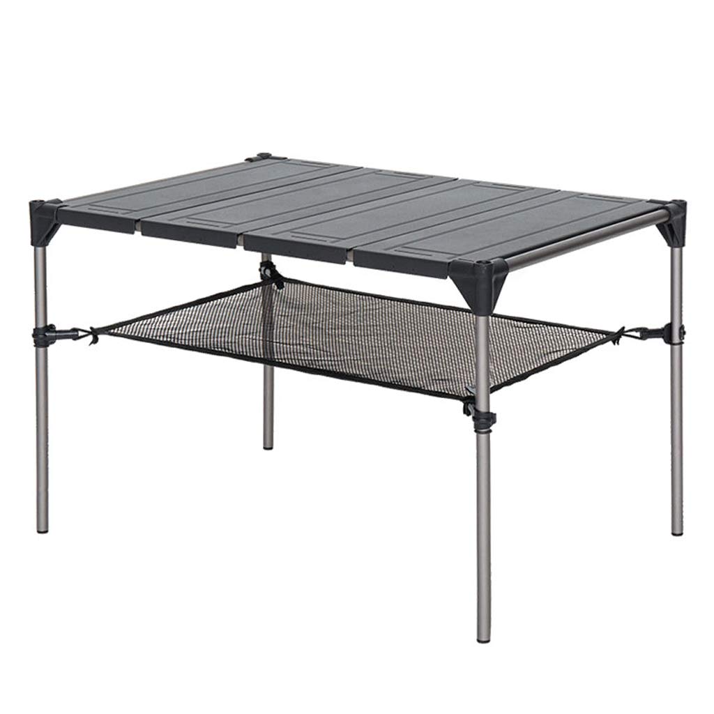 SHIJIANX Folding Aluminum Camping Table - Lightweight Portable Picnic Table with Adjustable Light Stand, Durable Frosted Plastic Coating for Outdoor, Beach, Hiking, Fishing | Perfect for Camping, Backyard BBQ, Tailgating & RV Adventures
