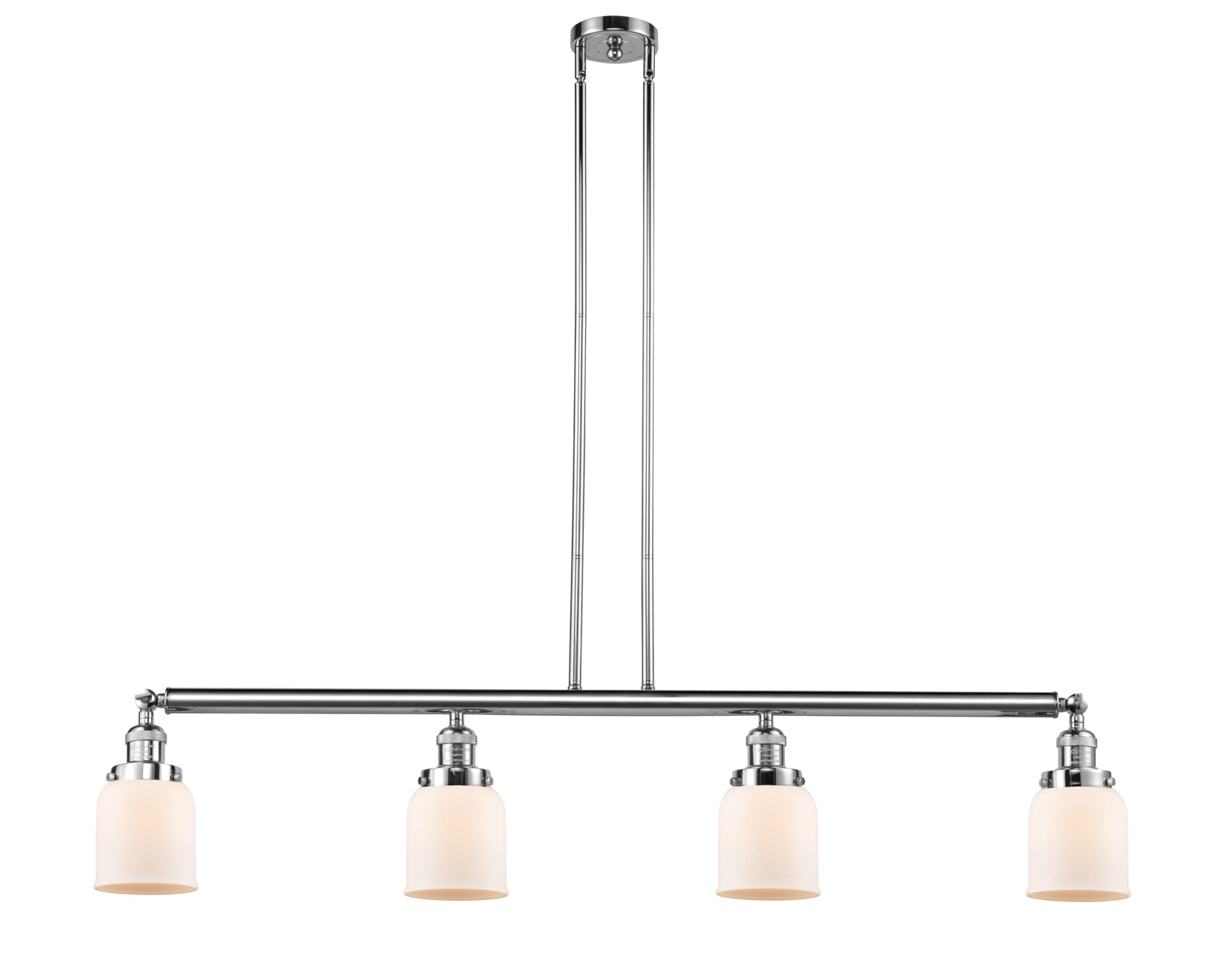 214-Piece Small Bell 3-Light Island Pendant Lighting Fixture in Polished Chrome - Perfect for Kitchen Islands, Dining Rooms, and Modern Home Decor