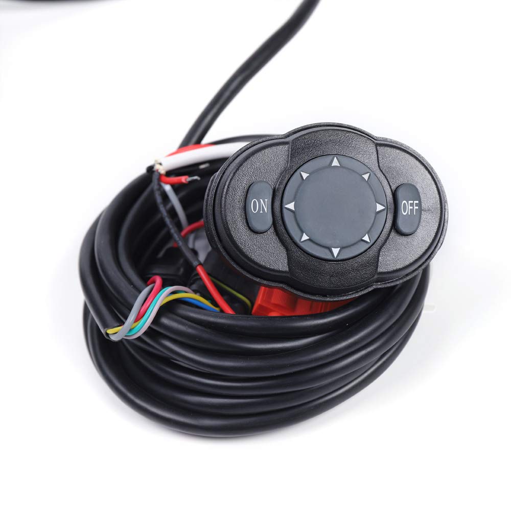 12V 100W Marine Spotlight with Remote Control - Waterproof Halogen Search Light for Boats, Trucks & Cars - Perfect for Night Fishing, Offshore Navigation & Emergency Situations (Black)
