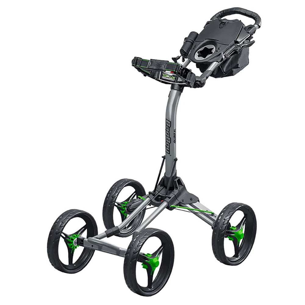 Bag Boy Quad XL Golf Push Cart - Lightweight 4-Wheel Golf Push Cart with Easy Fold Design - Perfect for Golfers on the Course