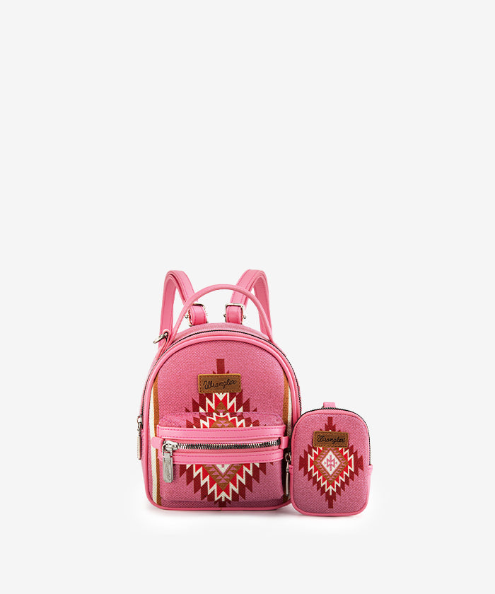 Wrangler Aztec Knitted Backpack - Stylish & Durable College Backpack for Women & Men - Perfect for School, Travel & Outdoor Adventures