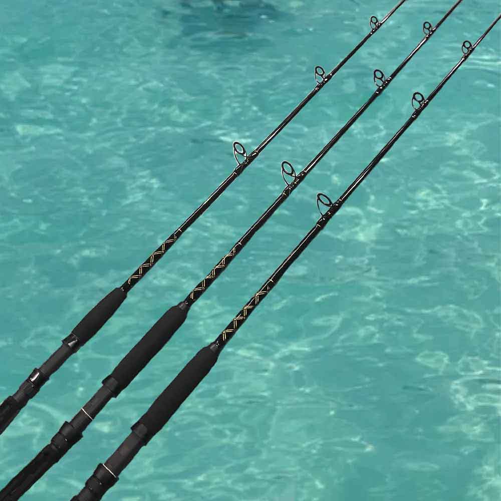 Premium Capt. Harry's Caribbean CS Spinning Rods - Saltwater Fishing Rod for Inshore & Offshore Angling - Perfect for Bass, Trout, and Redfish - Ideal for Kayak, Pier, and Boat Fishing Adventures