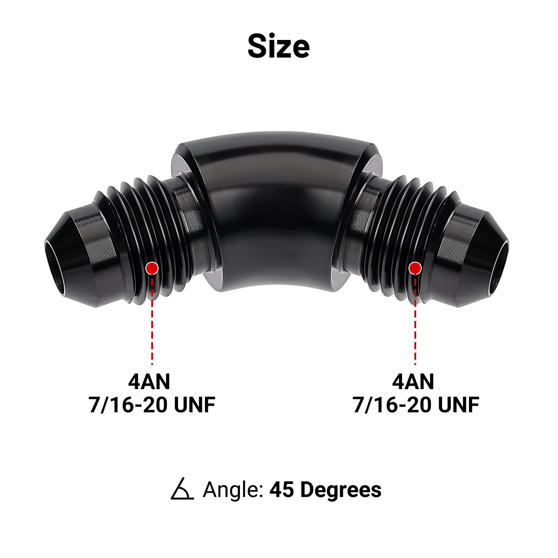 EVIL ENERGY AN Male to Male Full Flow Swivel Coupler Union Fitting Adapter - High Performance Aluminum AN Fittings for Fuel, Oil & Coolant Lines - Perfect for Automotive, Racing & Marine Applications