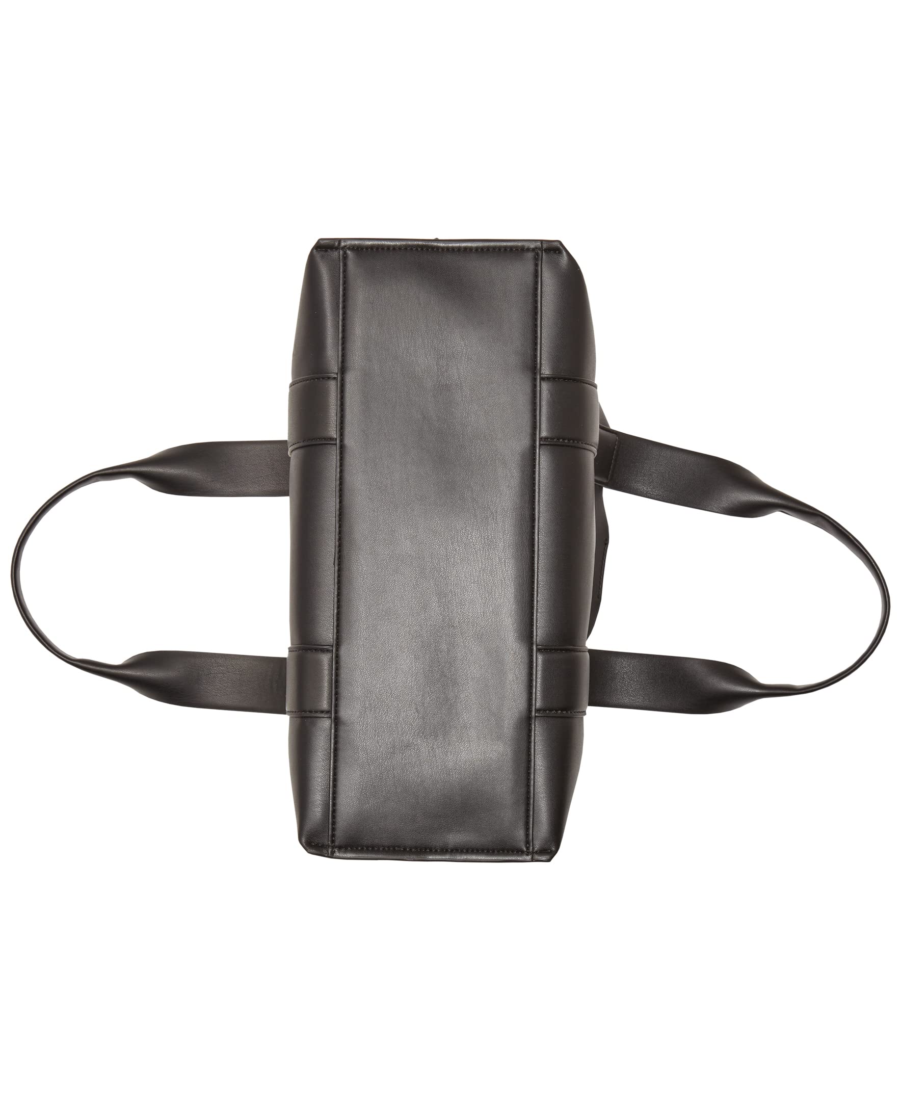 DKNY Casual Dakota Large Tote Handbag for Women - Black/Silver Leather Shoulder Bag - Perfect for Work, Travel & Everyday Use