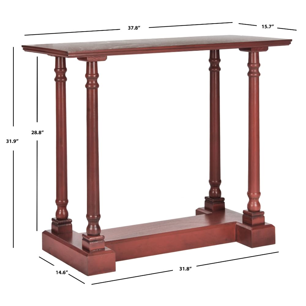 Safavieh American Homes Collection Regan Red Console Table - Elegant Entryway Furniture for Living Room, Hallway & Foyer Decor