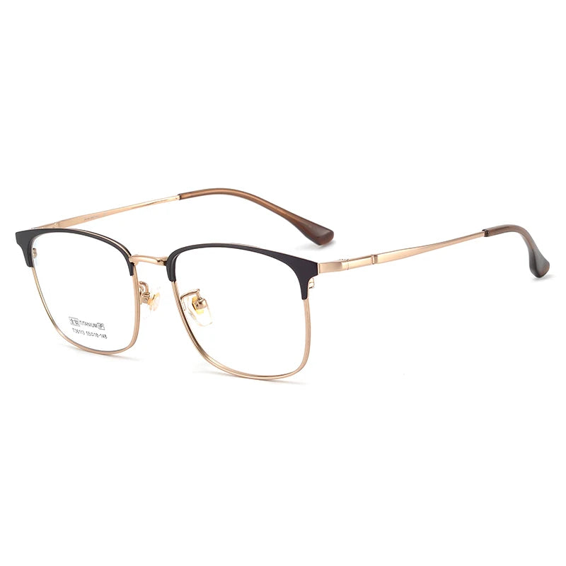 Bclear Unisex Full Rim Square Titanium Eyeglasses 36113 - Lightweight Durable Frame for Men & Women - Perfect for Reading, Work, and Everyday Fashion